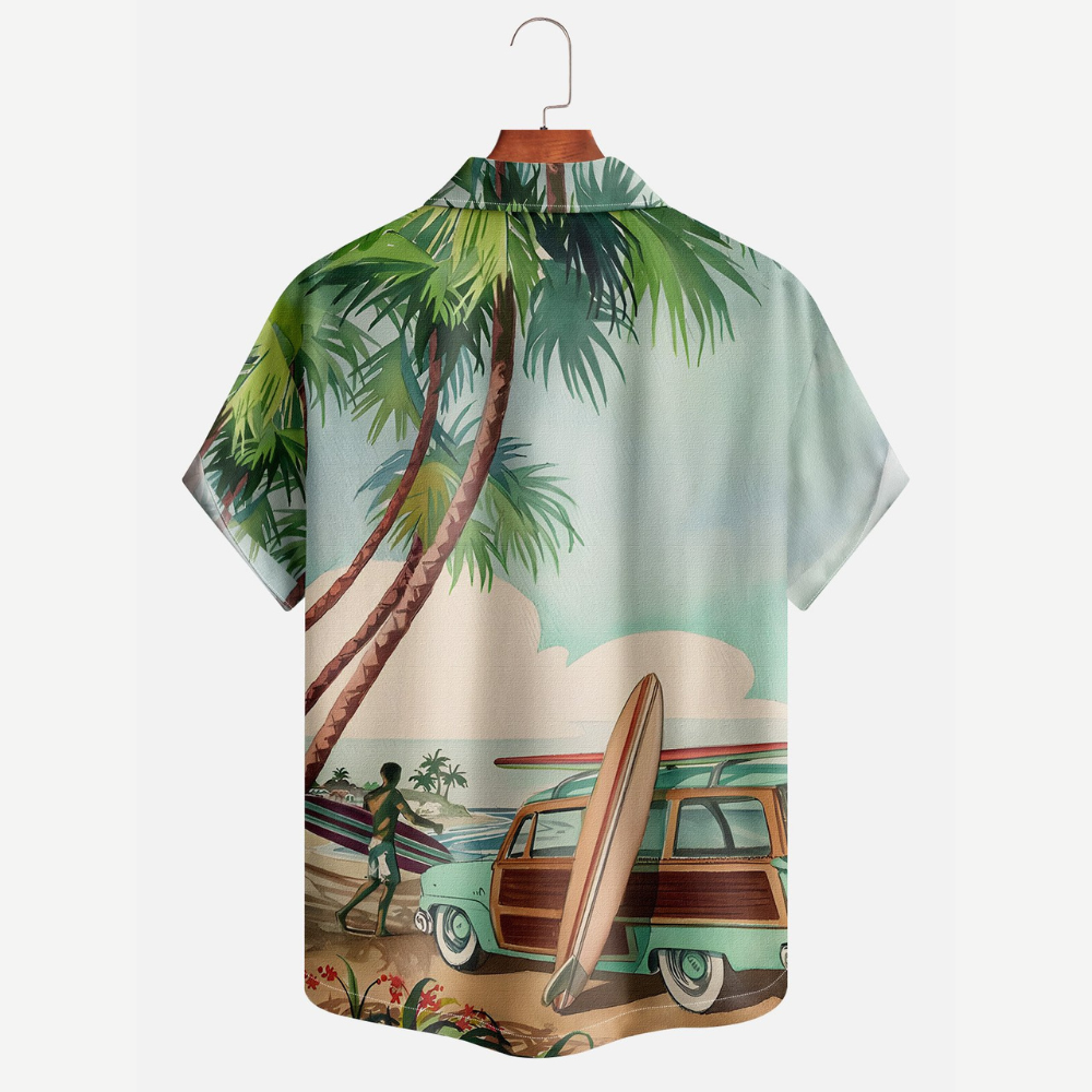 beach vacation vintage colors hawaiian shirt 5741 rkpaq