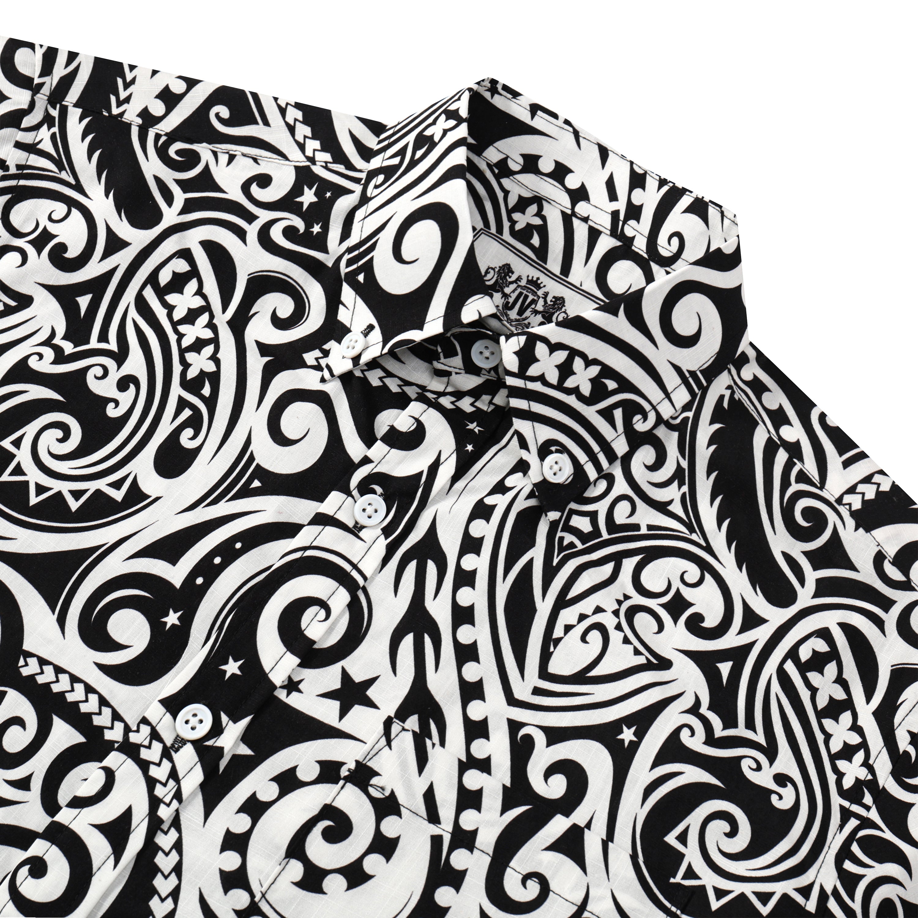 black paisley pattern button short sleeve hawaiian shirt 2014 iphfw