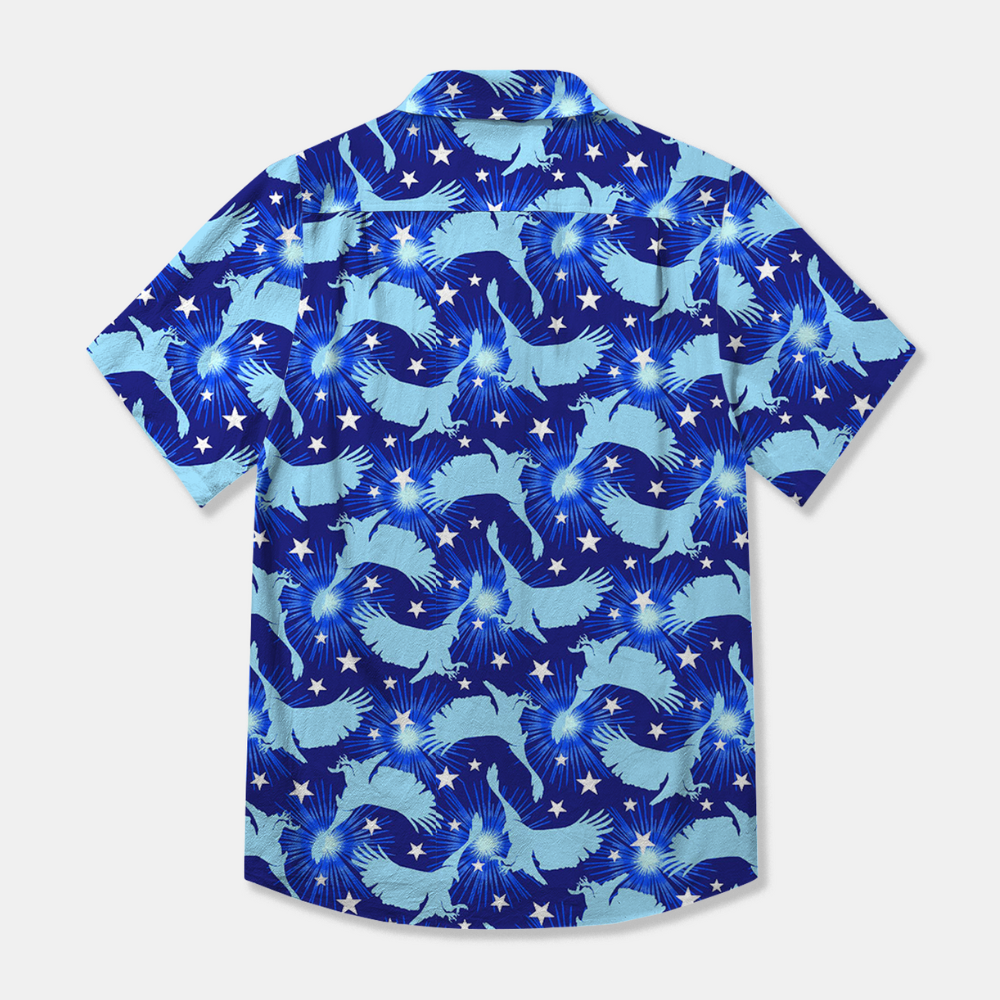 blue american eagles and white stars hawaiian shirt 5610 pfubi