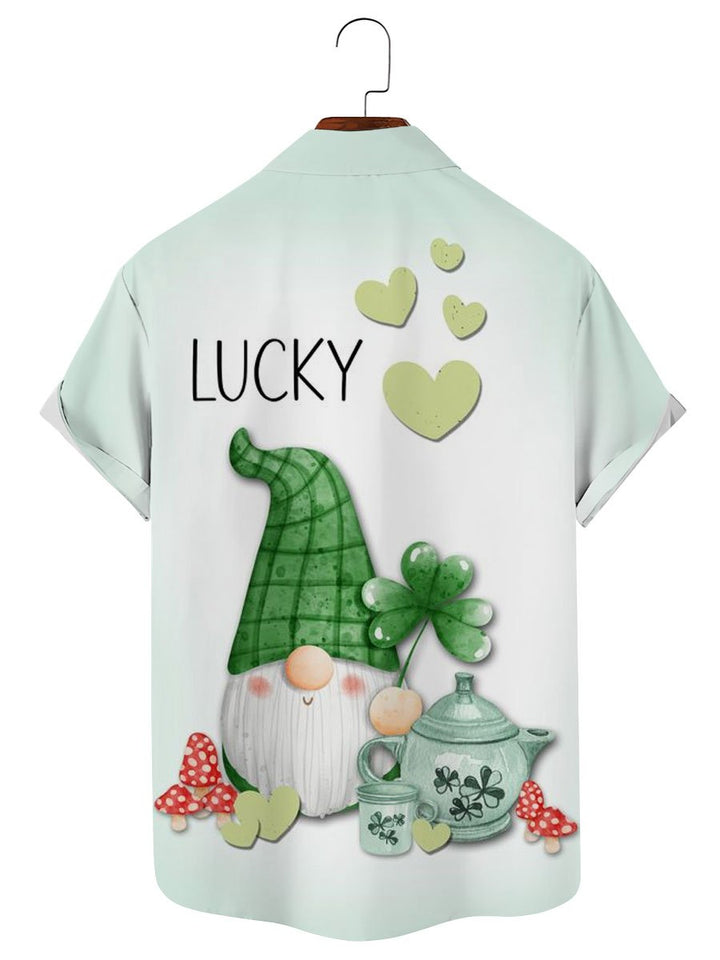 cartoon st. patricks day lucky gnome hawaiian shirt 4293 bikdo