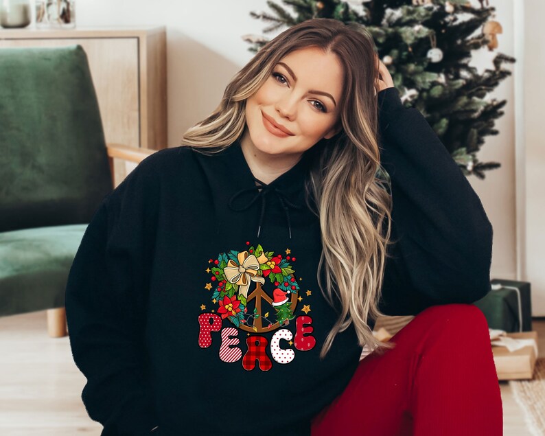 christmas peace hoodie christmas family hoodie christmas party hoodie christmas holiday hoodie christmas vacation hoodie 9712