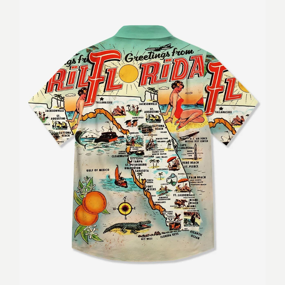 coastal vibes a greeting from florida hawaiian shirt 6995 zof4g