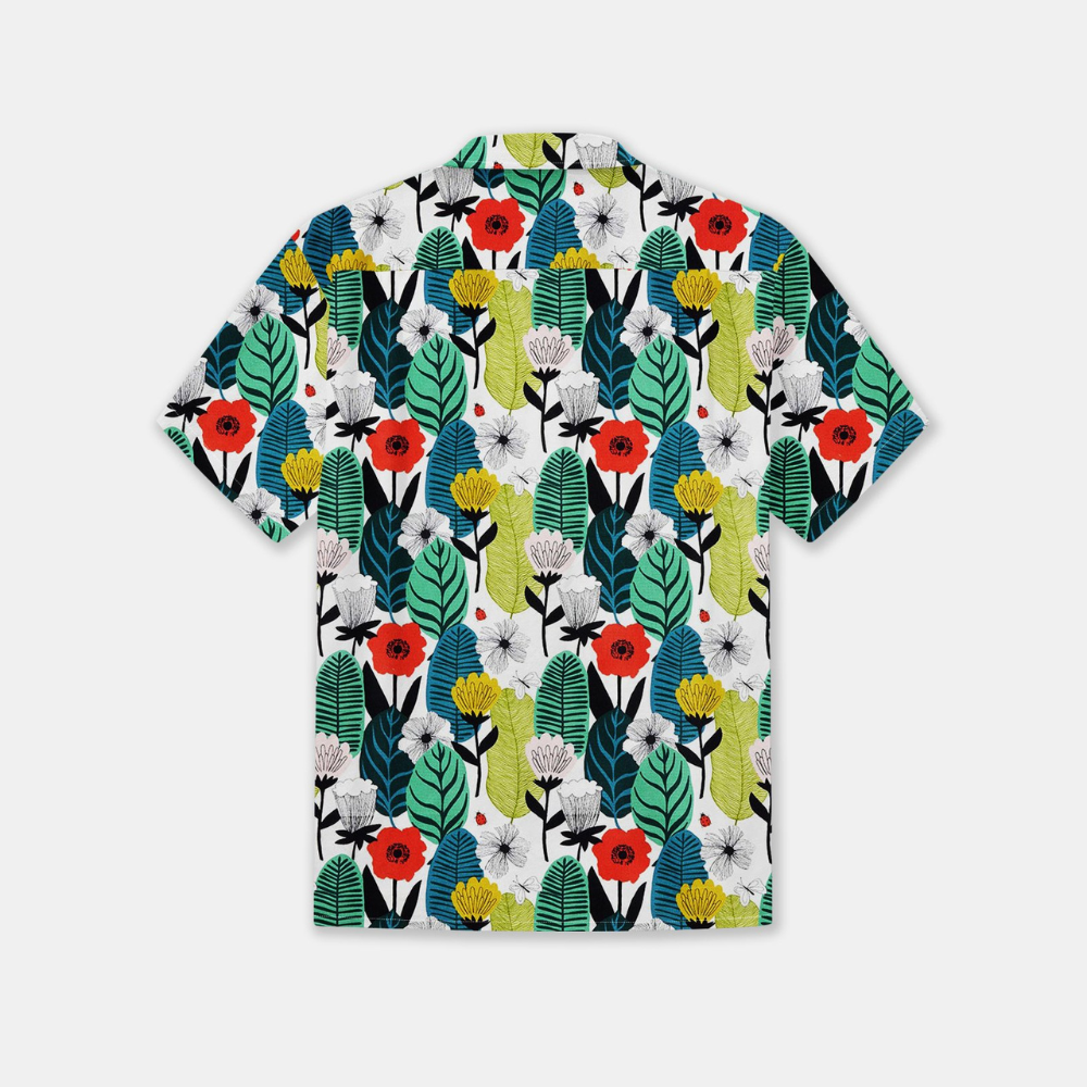 coloful leafy bouquet hawaiian shirt 4452