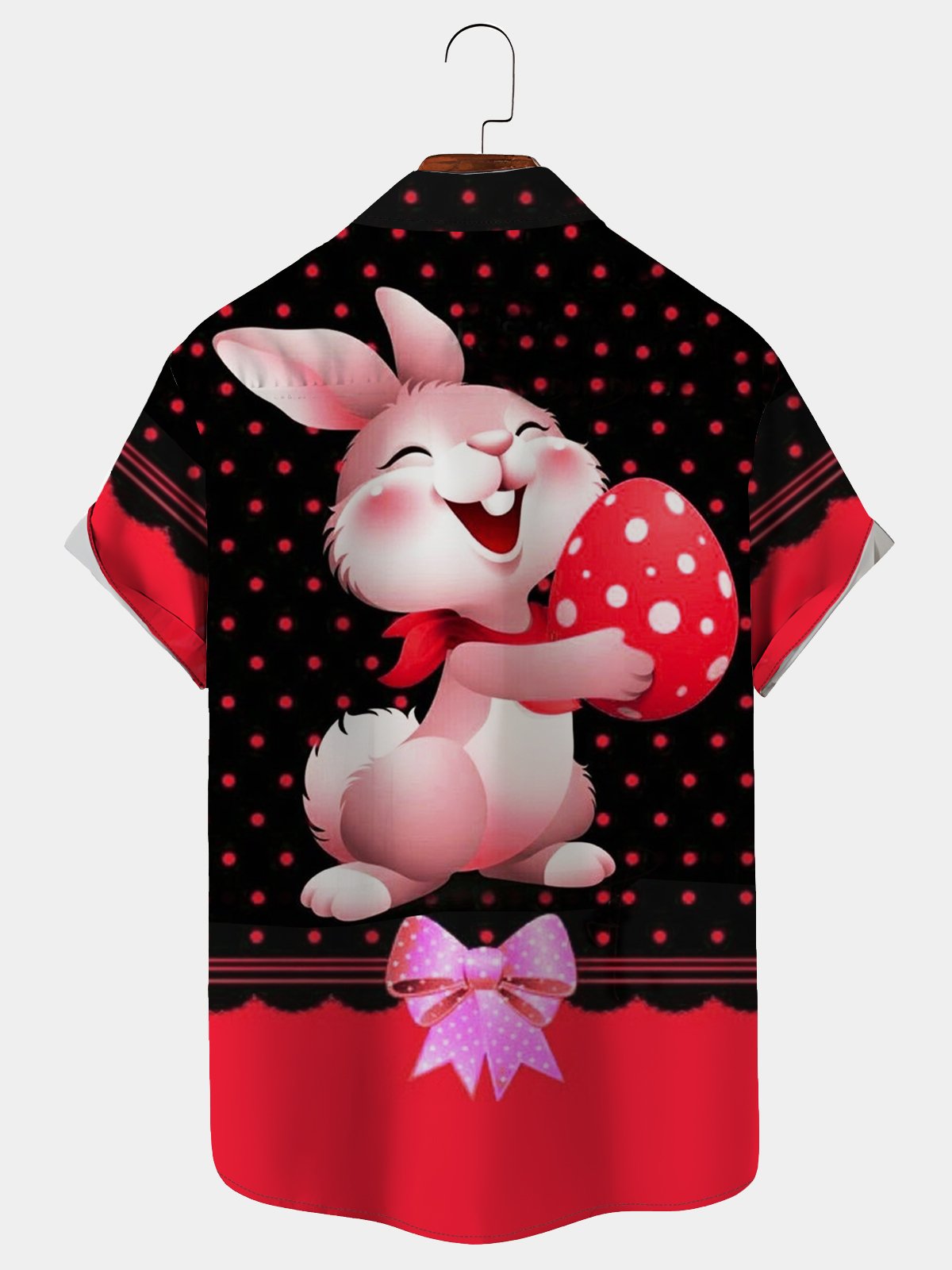 easter rabbit egg red polka dots hawaiian shirt 3232 rjnhi