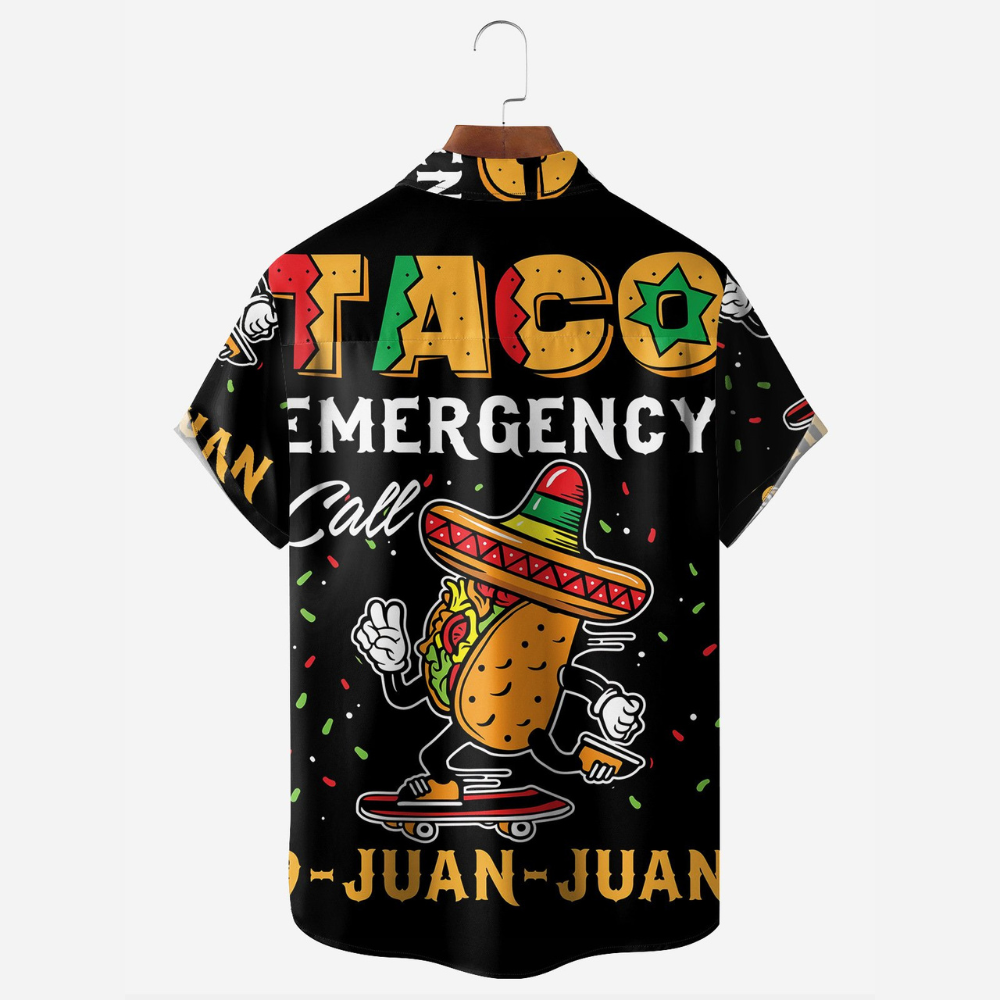 emergency call 911 tacos 9 juan juan hawaiian shirt 8567 r3urt