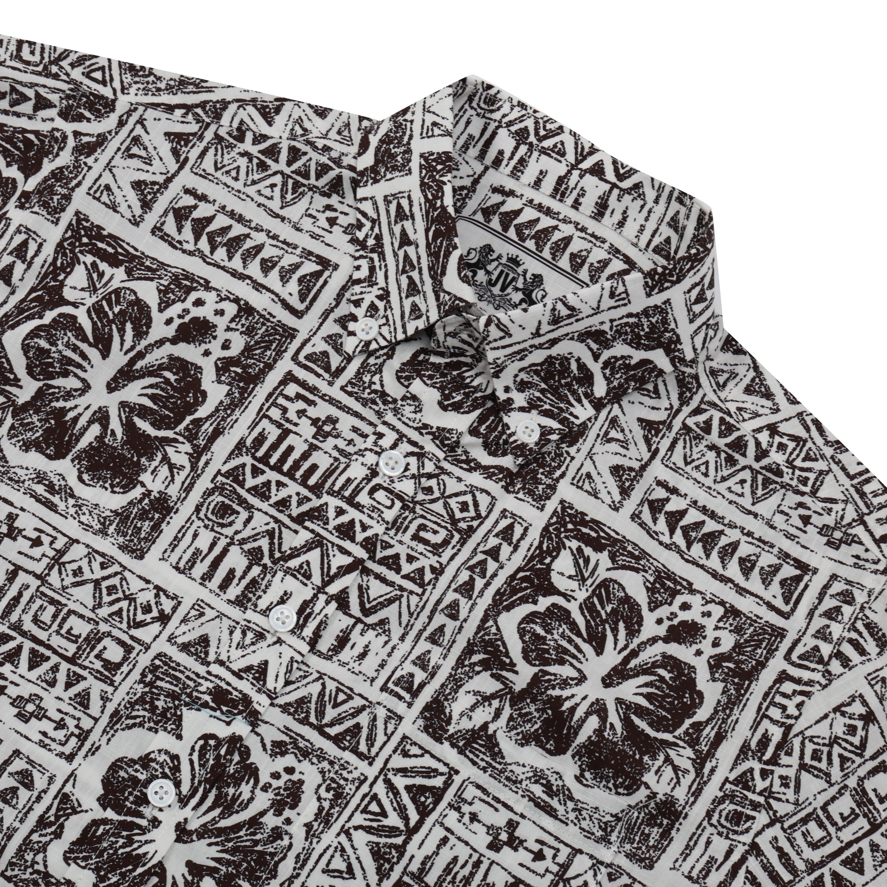 floral aztec pattern button short sleeve hawaiian shirt 9555 uwpzf