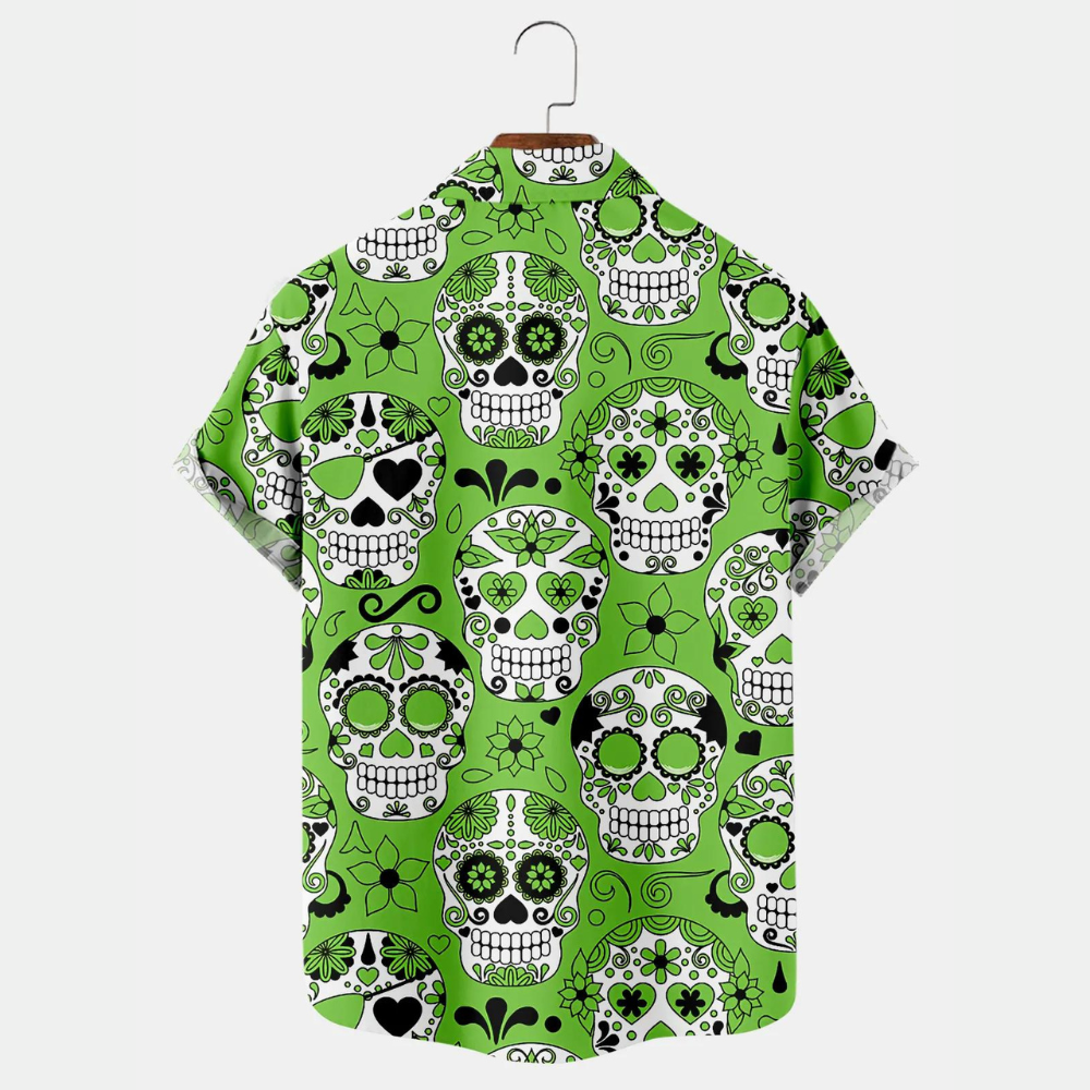 green floral skull st. patricks day hawaiian shirt 8327 4ball