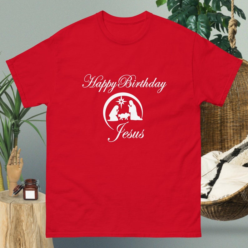 happy birthday jesus mens christmas t shirt holiday shirt 2274 bajlp