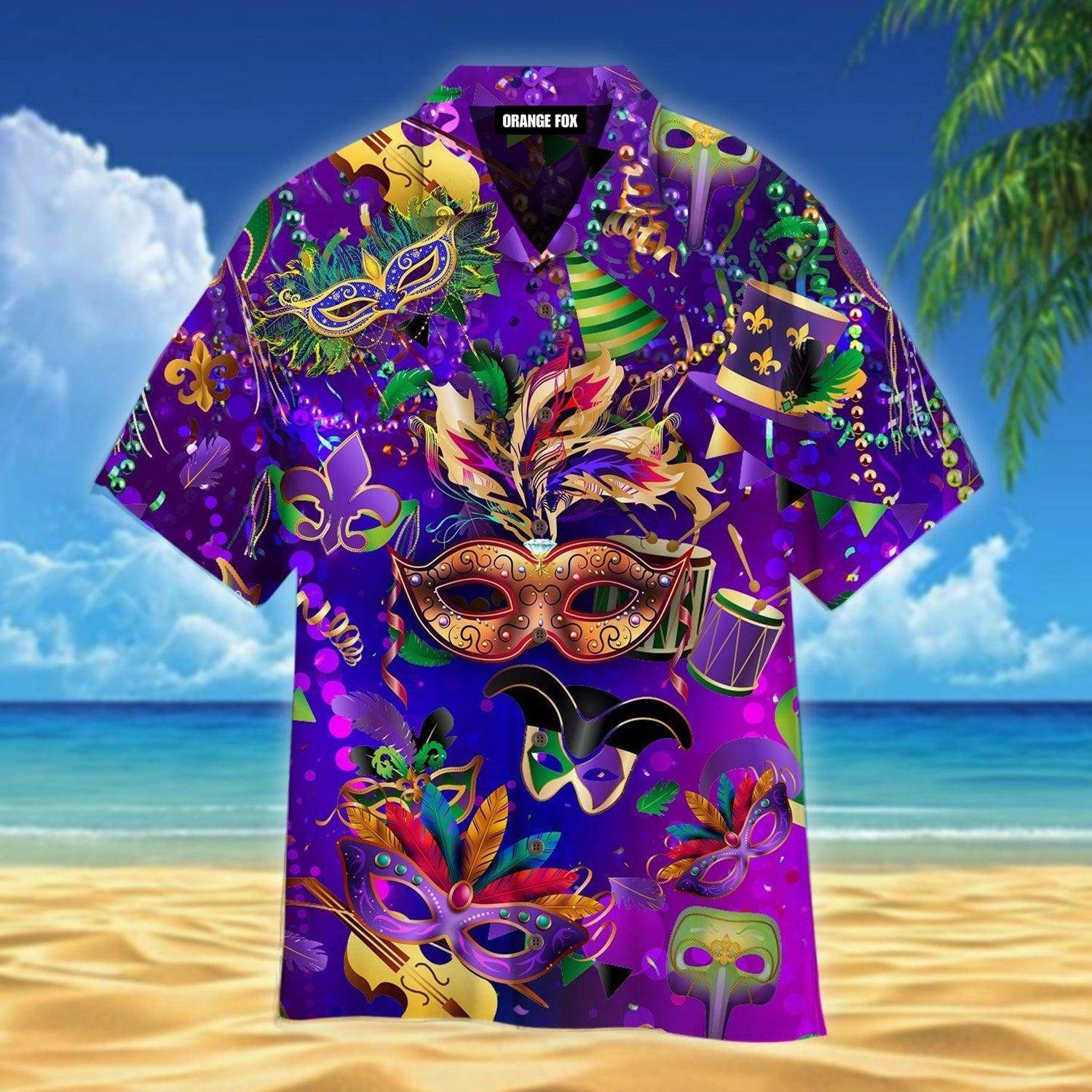 happy mardi gras purple hawaiian shirt 1226 0r9tk