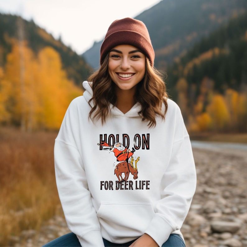 hold on for deer life hoodie family christmas hoodie christmas santa hoodie xmas hoodie christmas gift christmas party hoodie 2610 vgehj