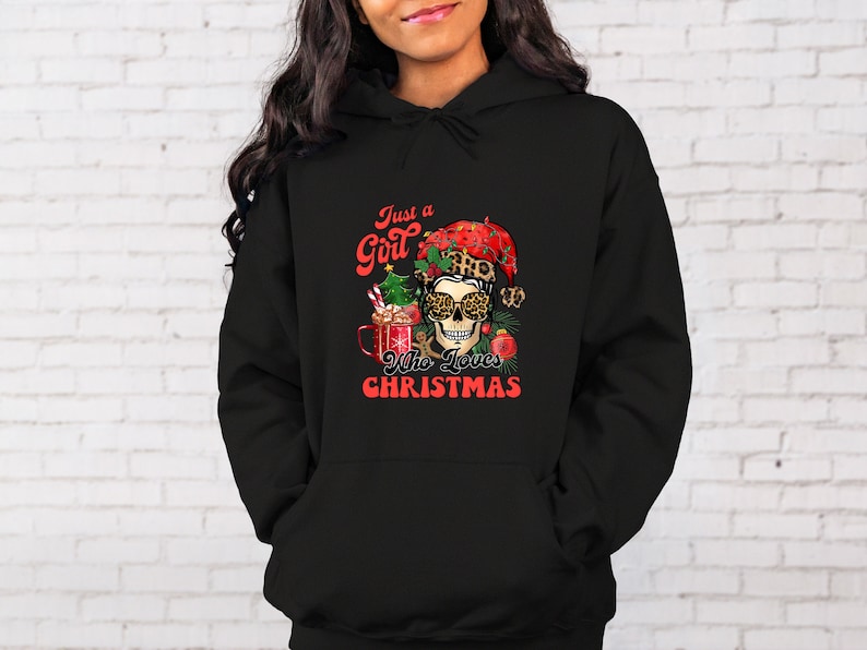 just a girl who loves christmas hoodie christmas family hoodie christmas vacation hoodie christmas party hoodie holiday hoodie 9636 gohsy