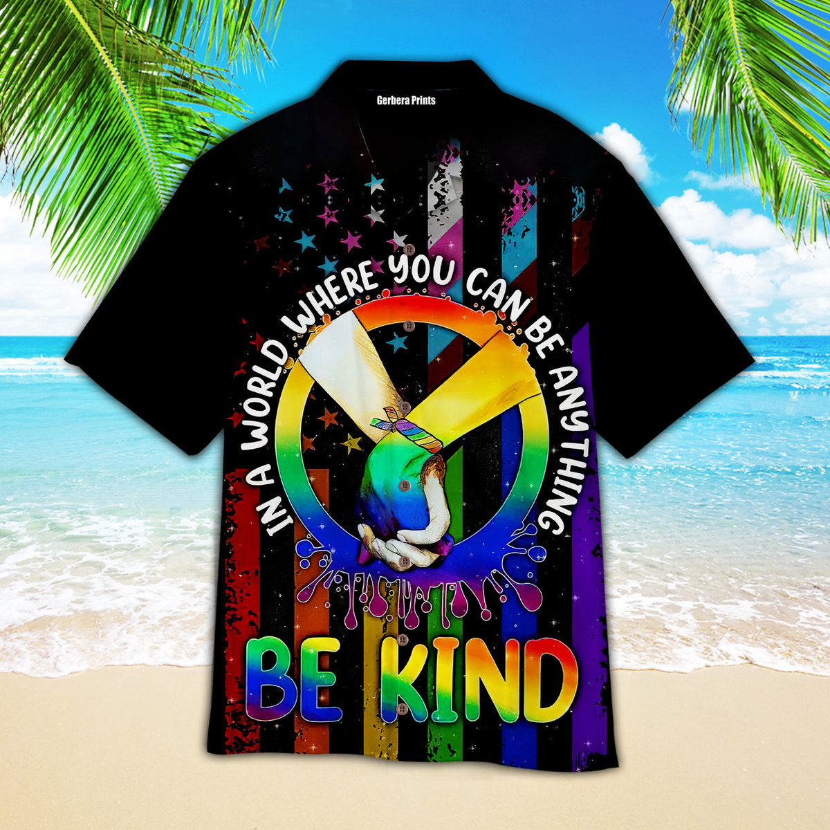 lgbt in the world you can be anything be kind hawaiian shirt 9446