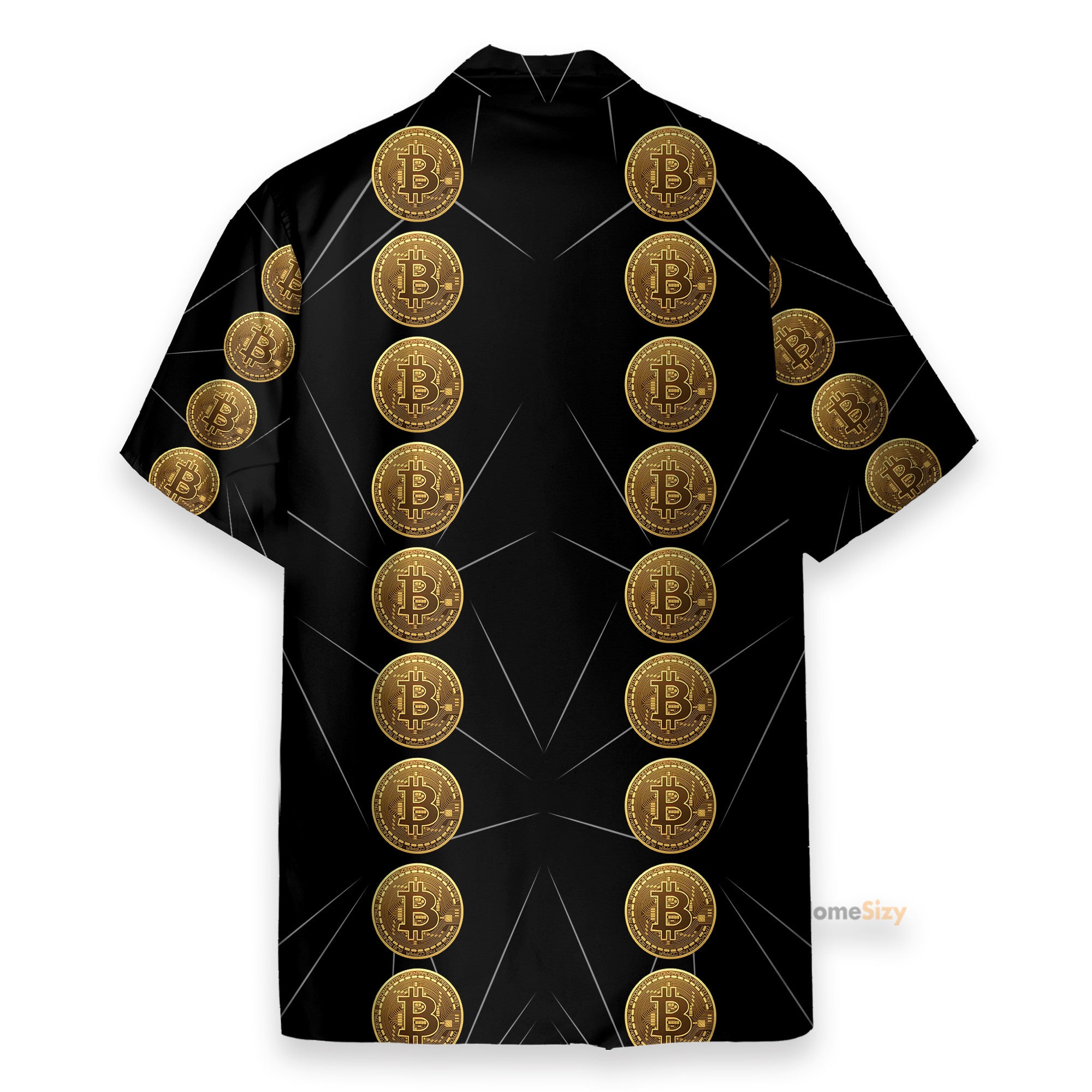 luxury golden bitcoin mens buttons up hawaiian shirts hawaiian shirt 8433