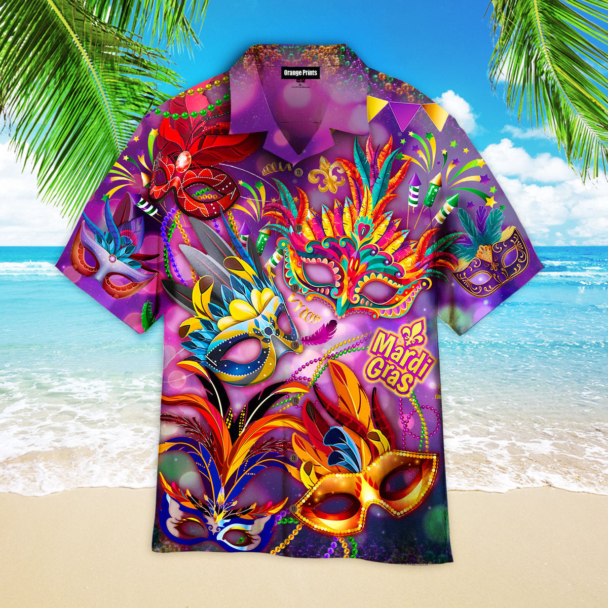 mardi gras mask hawaiian shirt 5635 jpd67