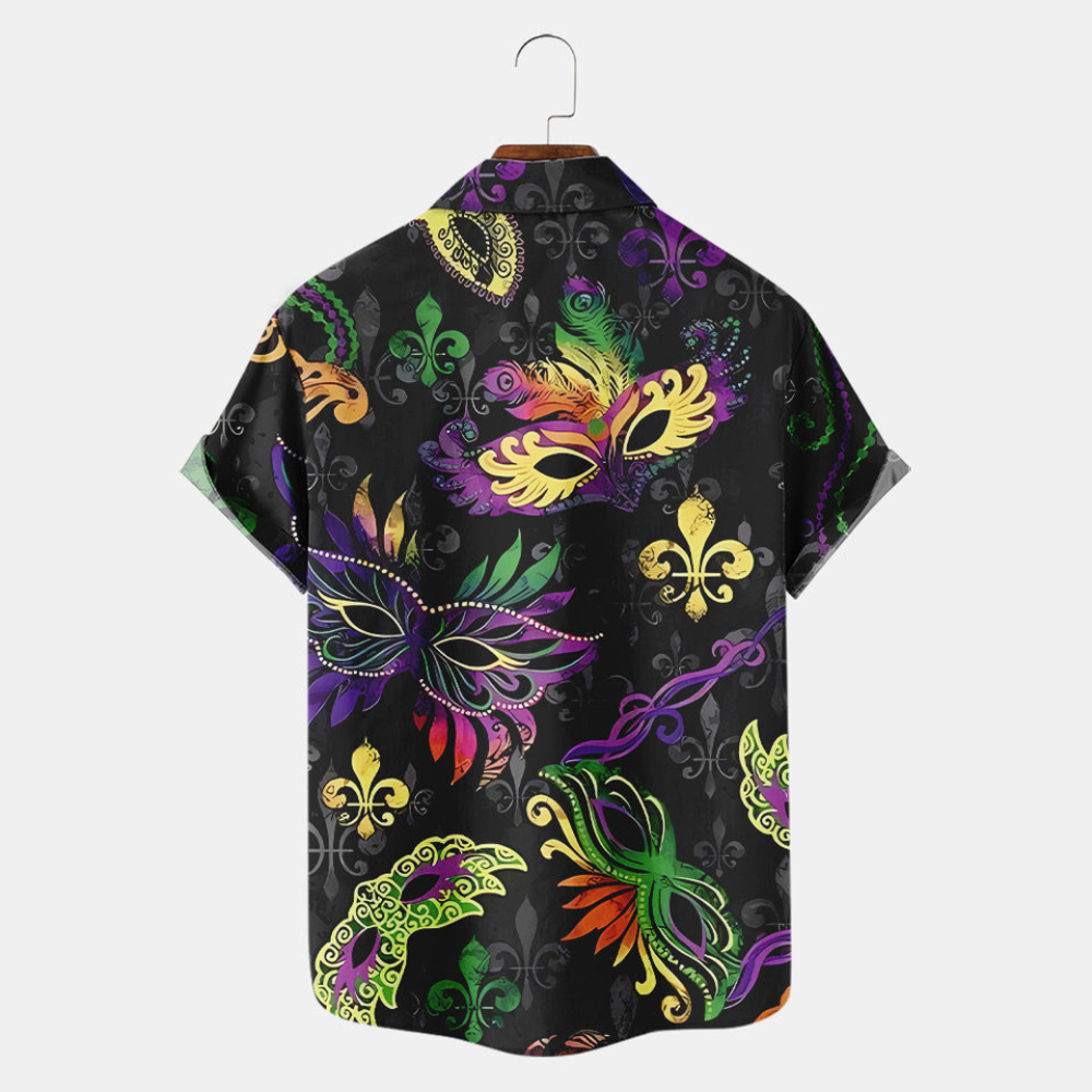 mardi gras mysterious masks hawaiian shirt 7227 grqe5