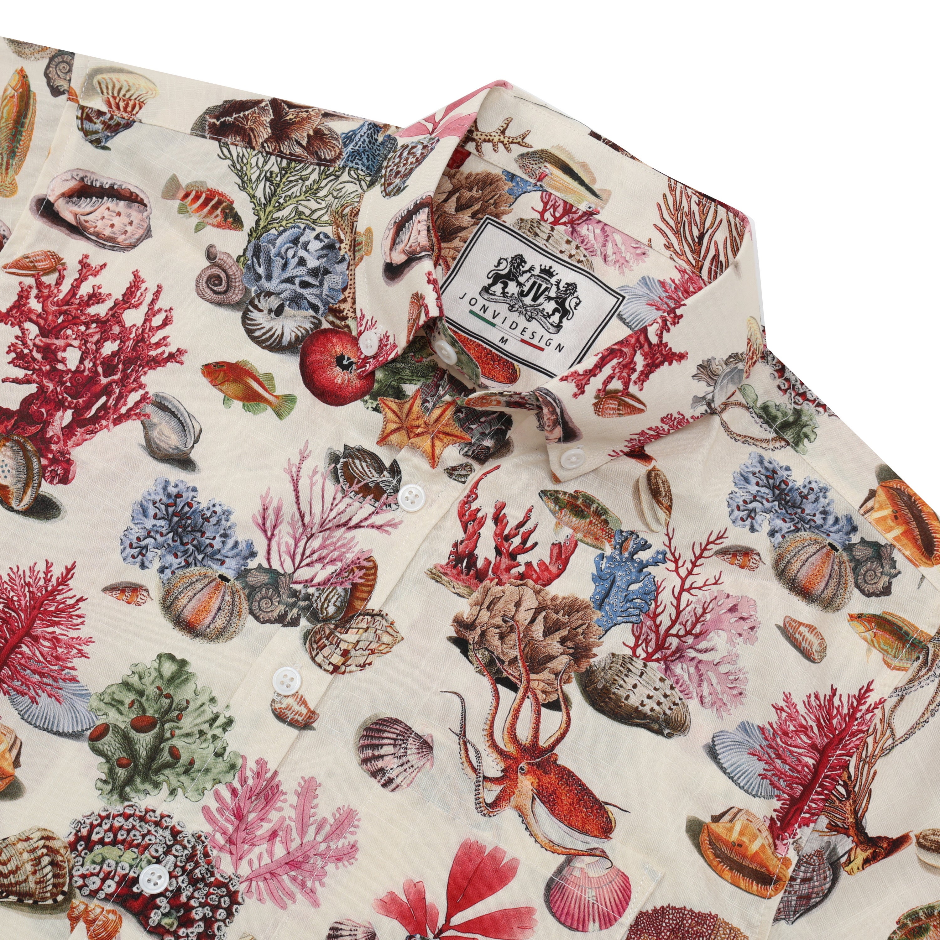 marine animal tropical button short sleeve hawaiian shirt 3599 a3yvt