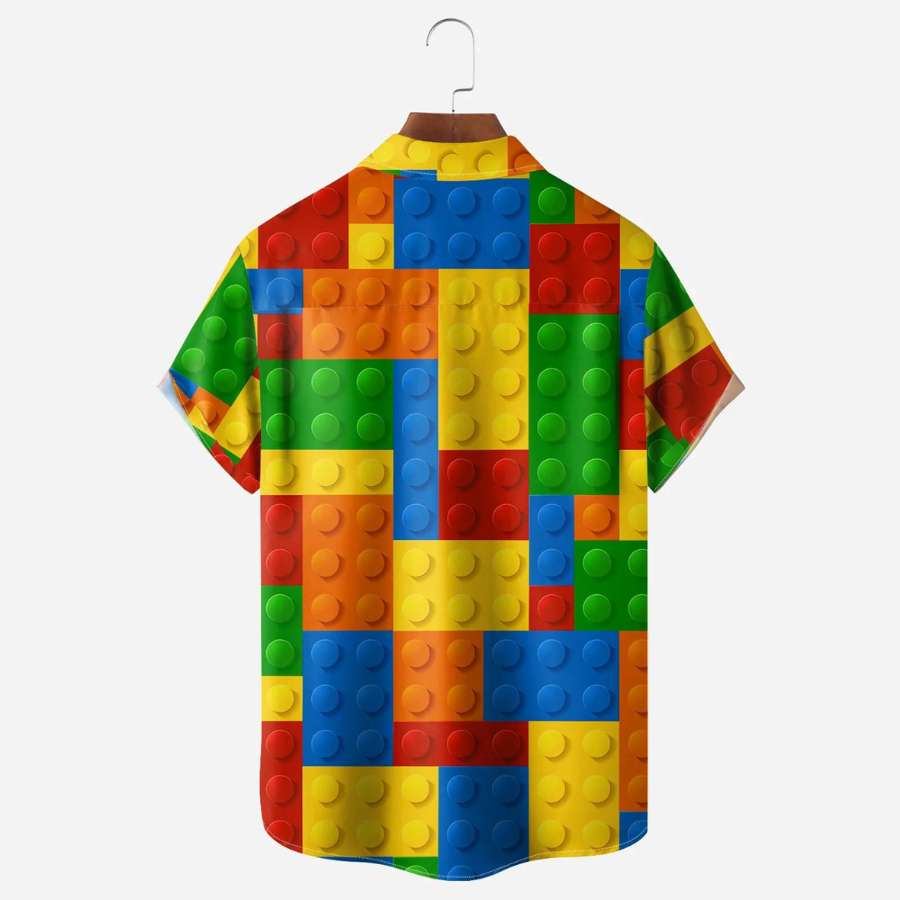 minifigures coloful blocks hawaiian shirt 6020