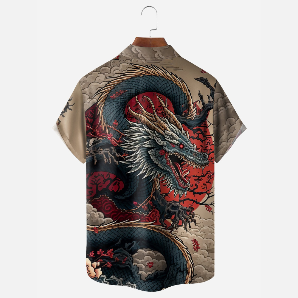 mythical dragon in painting hawaiian shirt 5198 0ohgt