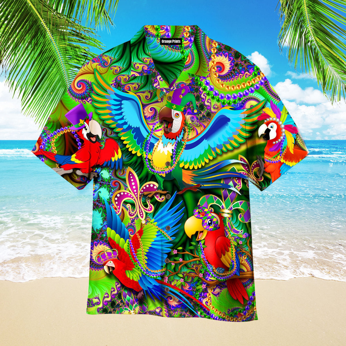 parrot mardi gras hawaiian shirt 2585 6ueqb