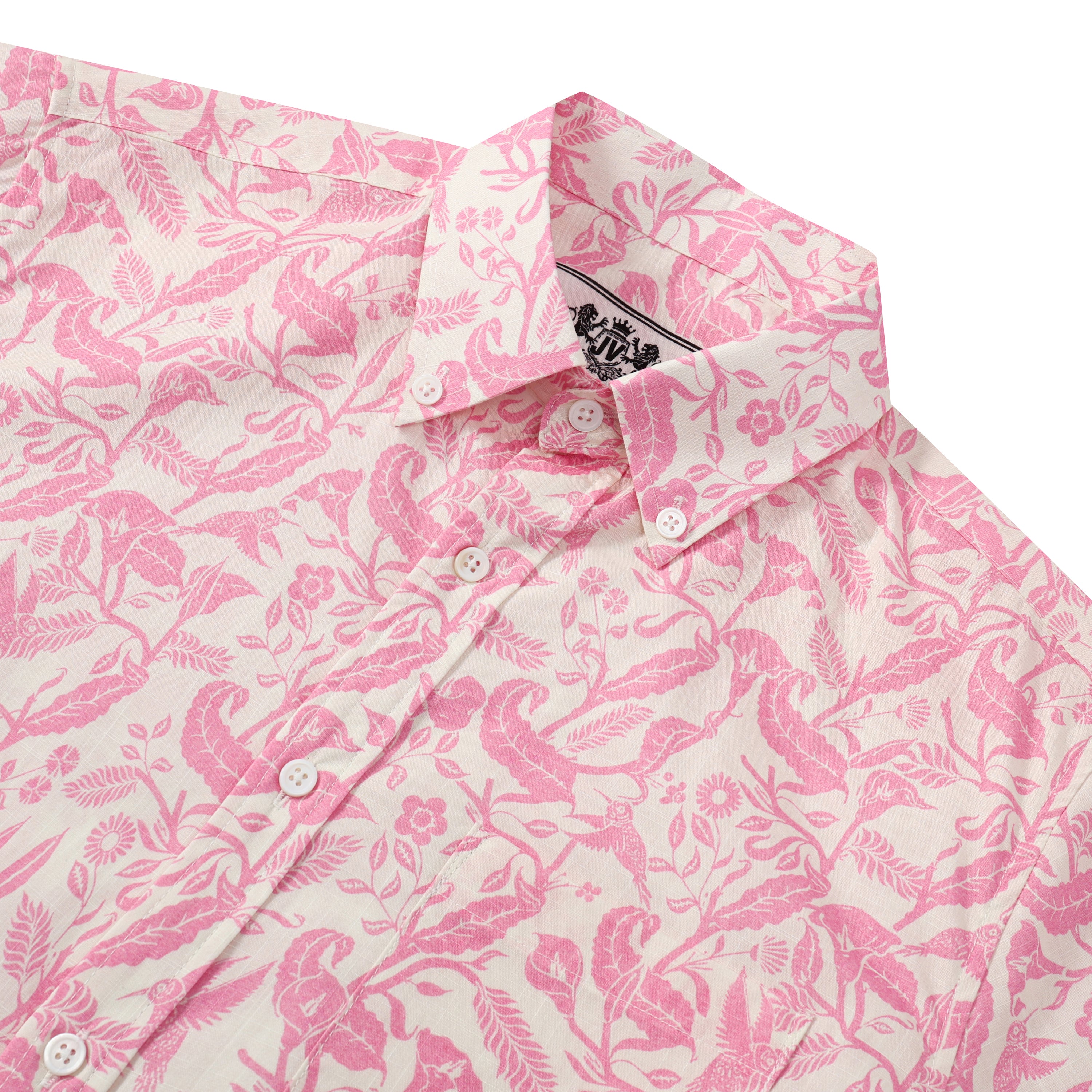 pink paisley pattern button short sleeve hawaiian shirt 3276 arkml