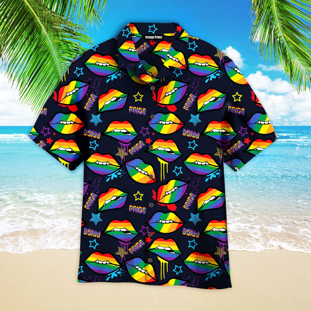 rainbow lips lgbt pattern hawaiian shirt summer vibes 8039 7hjdl