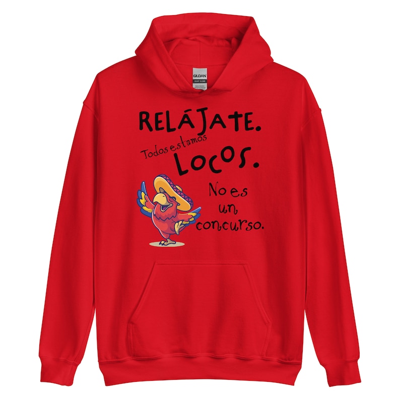 relax were all crazy its not a contest hoodie with funny cartoon drawing of a dancing bird christmas 2023 christmas present women christmas hoodie men christmas hoodie unisex hoodie 3