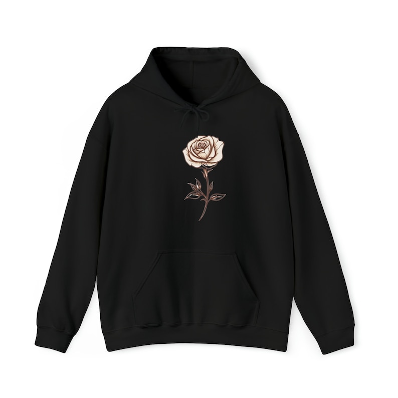 single rose unisex hoodie christmas 2023 christmas present women christmas hoodie men christmas hoodie unisex hoodie 9857 lg0p9