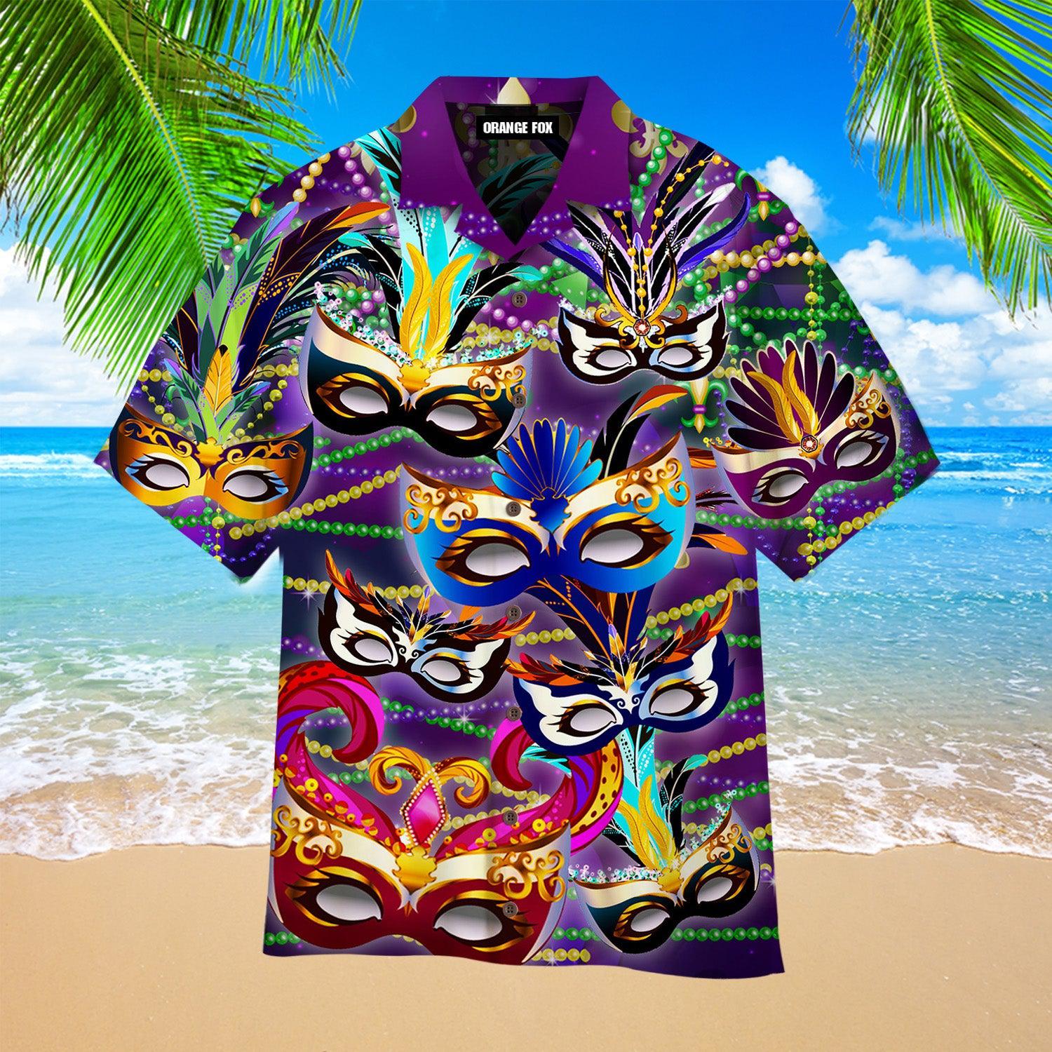 the masks mardi gras colorful hawaiian shirt 6188 iyn5m