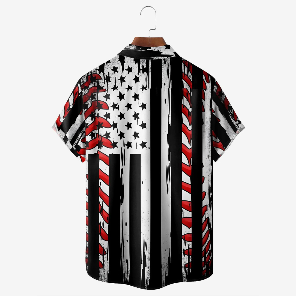 the us flag and baseball ball pattern hawaiian shirt 1083 cn0gi