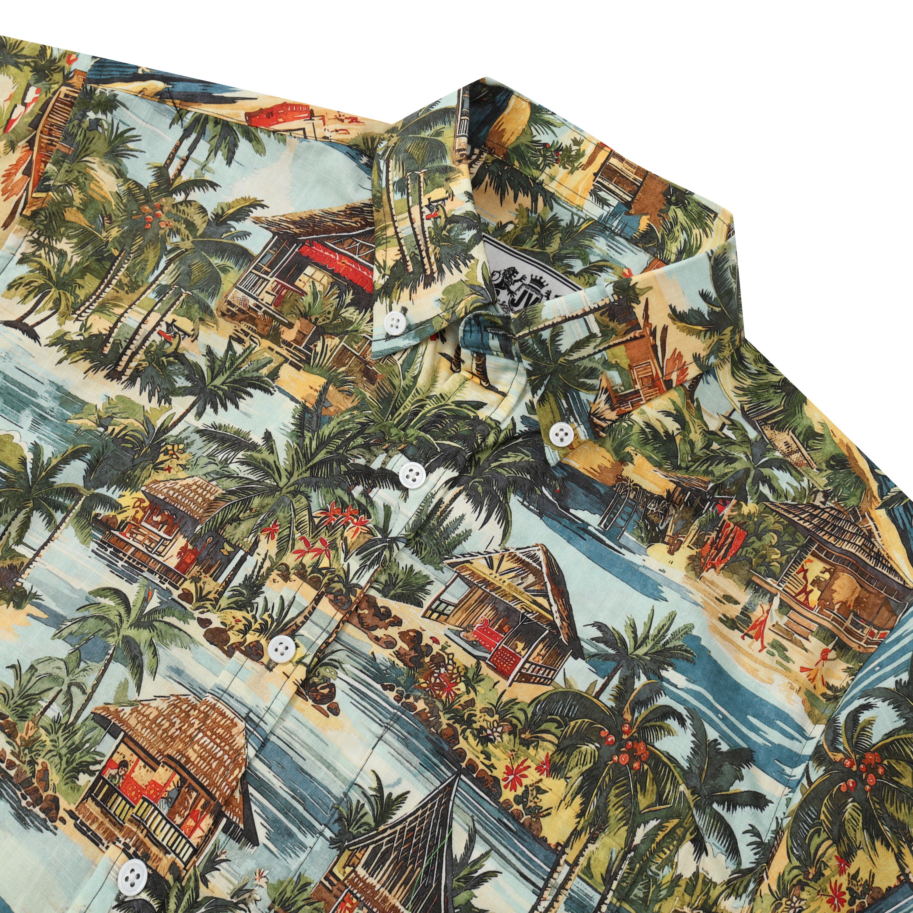 tropical hawaiian button short sleeve hawaiian shirt 4005 jqhm0