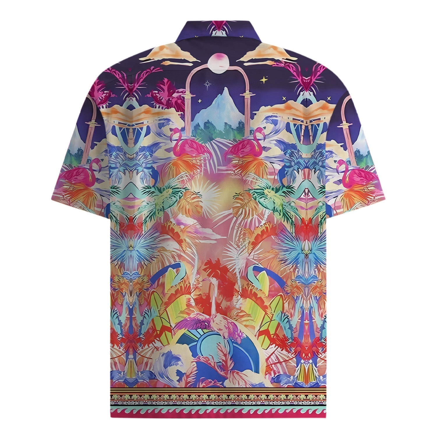 tropical style flamingo short sleeve hawaiian shirt in multicolor 9347 bpser