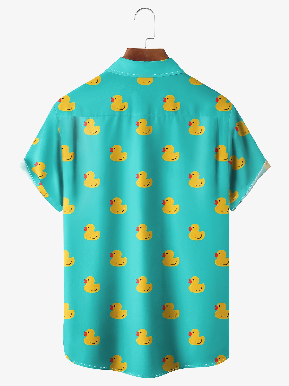 yellow duck pattern mint short sleeve hawaiian shirt 7805 epwuo